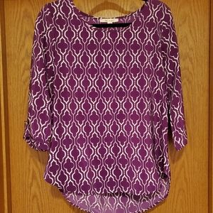 Women's purple tunic top